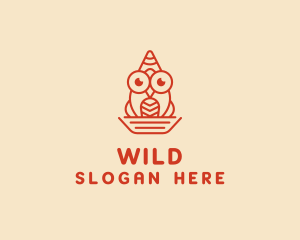 Aviary - Wildlife Party Owl logo design