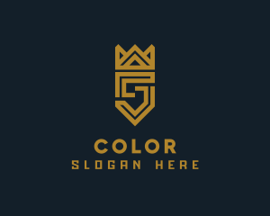 Gold Crown Letter G Logo