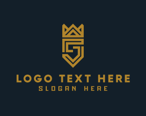 Insurance - Gold Crown Letter G logo design