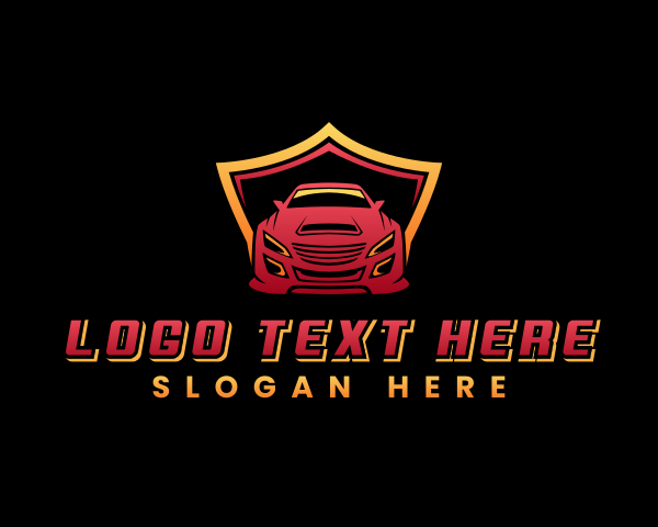 Sedan - Race Car Garage logo design