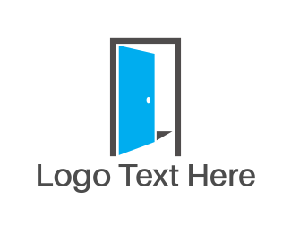 Blue Open Door  Logo  BrandCrowd Logo  Maker