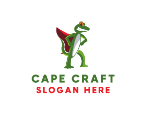 Cape - Hero Cape Gecko logo design