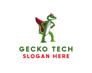 Gecko - Hero Cape Gecko logo design