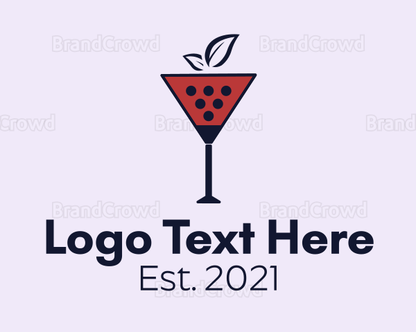 Wine Glass Cocktail Logo