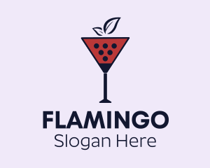 Wine Glass Cocktail  Logo