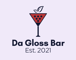 Wine Glass Cocktail  logo design