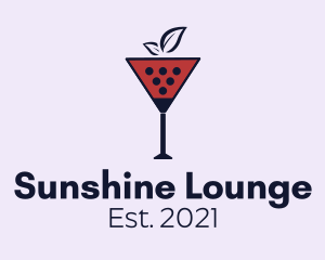 Wine Glass Cocktail  logo design