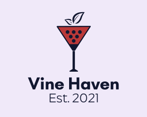 Wine Glass Cocktail  logo design