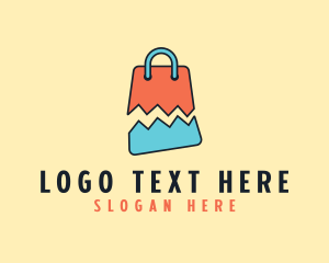 Coupon - Broken Shopping Bag logo design