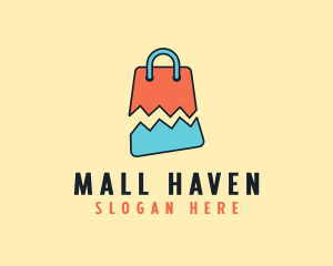 Broken Shopping Bag logo design