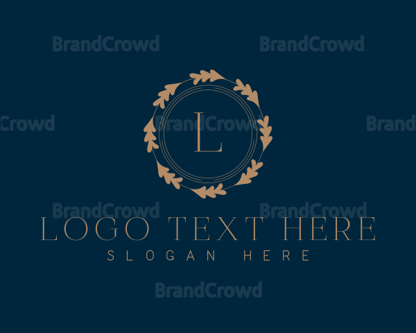 Botanical Elegant Wreath Logo