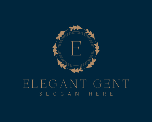 Botanical Elegant Wreath logo design