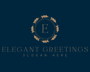 Botanical Elegant Wreath logo design