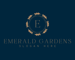 Botanical Elegant Wreath logo design