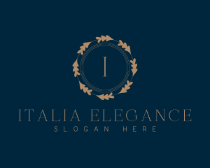 Botanical Elegant Wreath logo design