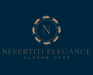 Botanical Elegant Wreath logo design