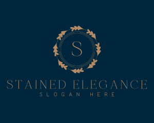 Botanical Elegant Wreath logo design