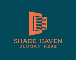 Window Roman Shade Blinds logo design