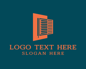 Venetian Blinds - Window Roman Shade Blinds logo design