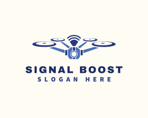 Drone Signal surveillance logo design