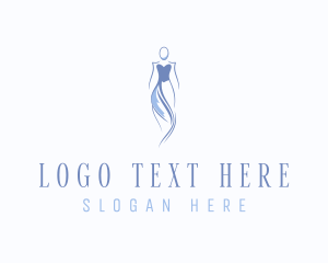Gown - Seamstress Fashion Stylist logo design
