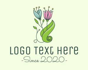 Home Decor - Garden Eco Flowers logo design