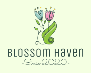 Flowering - Garden Eco Flowers logo design