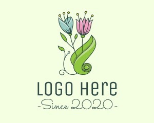 Scent - Garden Eco Flowers logo design