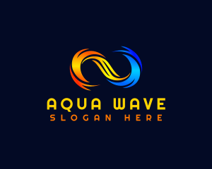 Infinity Wave Loop logo design