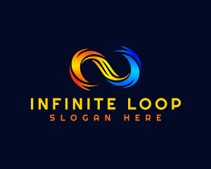 Loop - Infinity Wave Loop logo design