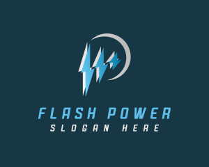 Lightning Bolt Electric Power logo design