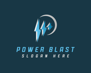 Lightning Bolt Electric Power logo design