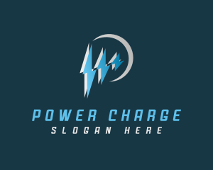 Lightning Bolt Electric Power logo design