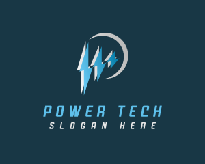 Lightning Bolt Electric Power logo design