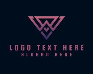 Purple - Gaming Monogram Letter WV logo design