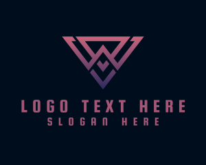 Geometric - Gaming Monogram Letter WV logo design