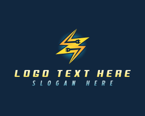 Lightning Bolt - Electric Energy Plug logo design