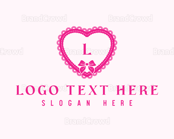 Heart Lace Ribbon Logo