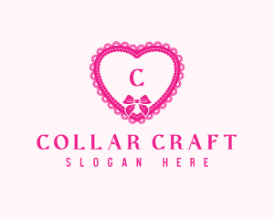 Heart Lace Ribbon logo design