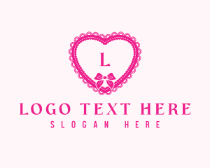 Heart Lace Ribbon Logo