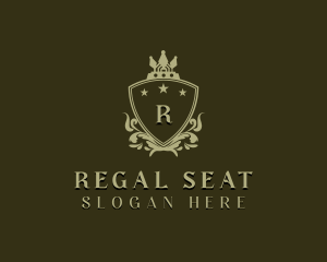 Regal Shield Crown logo design