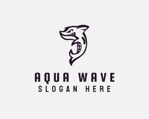 Aquatic Sea Shark  logo design