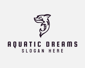 Aquatic Sea Shark  logo design