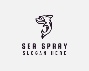 Aquatic Sea Shark  logo design