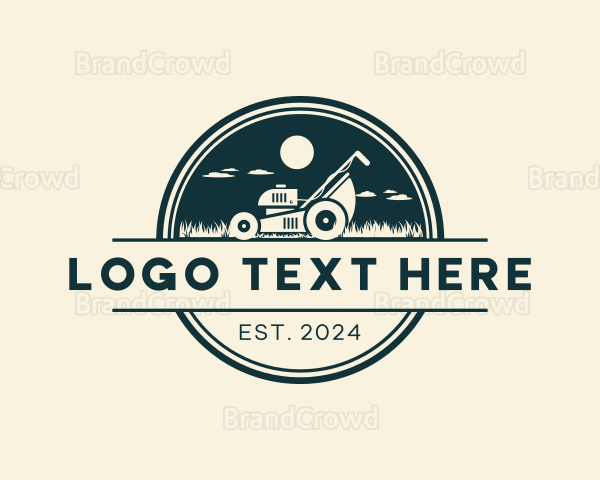 Yard Grass Lawn Mower Logo