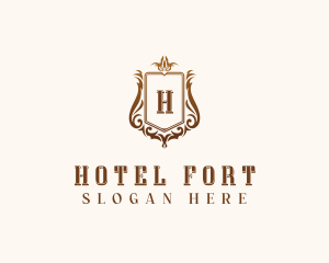 Royalty Shield Hotel logo design