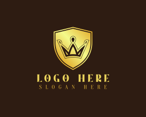 Luxe - Royalty Crown Shield logo design