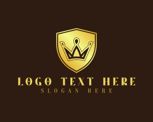 Secure - Royalty Crown Shield logo design