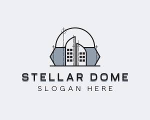 Architectural Dome Building logo design