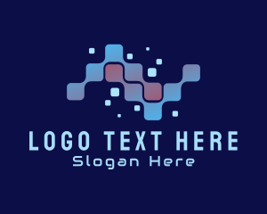 Cyberspace - Digital Program Pixel Technology logo design